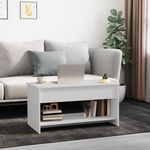 Casa si Gradina - Mobilier - Mese si birouri - Masute de cafea - Masuta de cafea, alb, 102x50x52,5 cm, lemn prelucrat, mărime 102x50x52.5 cm - Infinity.ro