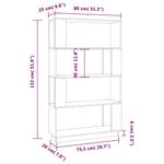 Casa si Gradina - Mobilier - Biblioteci si rafturi - Biblioteci - Biblioteca/Separator camera, 80x25x132 cm lemn masiv pin - Infinity.ro