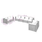 Casa si Gradina - Gradina si terasa - Mobilier exterior - Seturi mobila gradina - Set mobilier de gradina cu perne, 8 piese, negru, poliratan - Infinity.ro