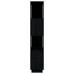 Casa si Gradina - Mobilier - Biblioteci si rafturi - Biblioteci - Biblioteca/Separator camera, negru, 80x25x132 cm lemn masiv pin - Infinity.ro