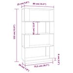 Casa si Gradina - Mobilier - Biblioteci si rafturi - Biblioteci - Biblioteca/Separator camera, negru, 80x25x132 cm lemn masiv pin - Infinity.ro