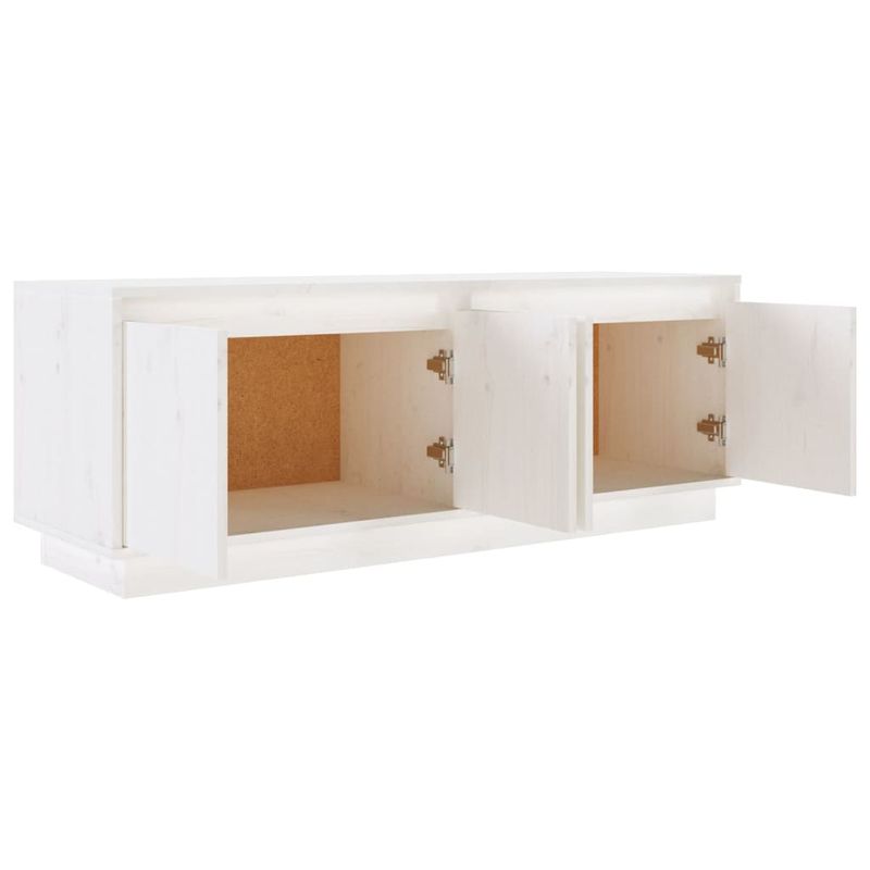 Casa si Gradina - Mobilier - Comode si corpuri - Comode - Comoda TV, alb, 110x34x40 cm, lemn masiv de pin - Infinity.ro