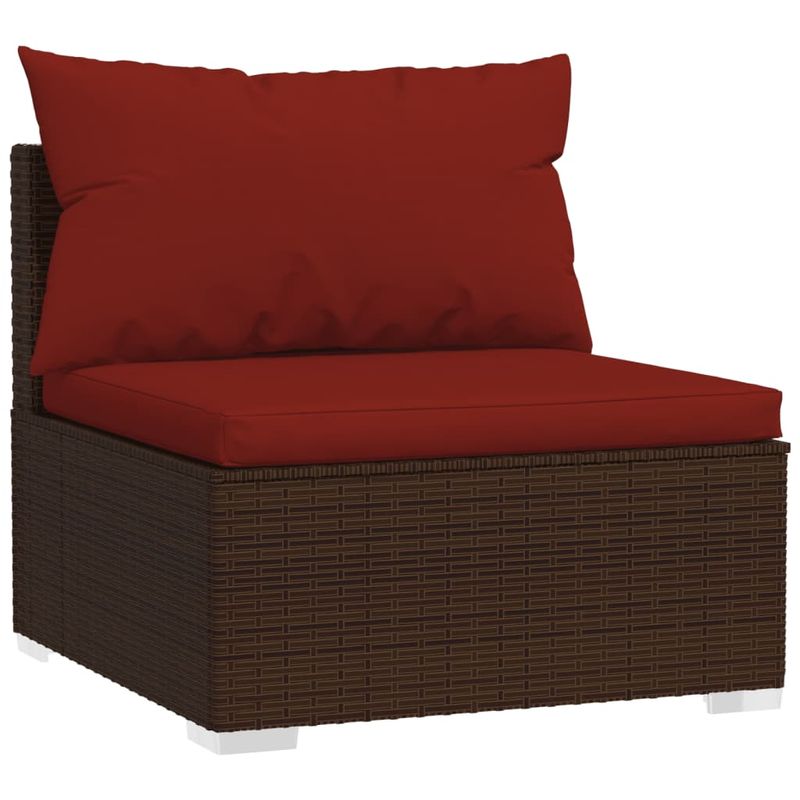 Casa si Gradina - Gradina si terasa - Mobilier exterior - Seturi mobila gradina - Canapea cu 4 piese, maro, poliratan - Infinity.ro