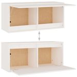Casa si Gradina - Mobilier - Comode si corpuri - Comode - Comode TV, 8 buc., alb, lemn masiv de pin - Infinity.ro