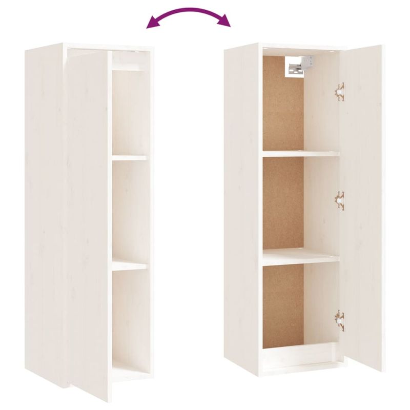Casa si Gradina - Mobilier - Comode si corpuri - Comode - Comode TV, 8 buc., alb, lemn masiv de pin - Infinity.ro