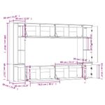 Casa si Gradina - Mobilier - Comode si corpuri - Comode - Comode TV, 8 buc., alb, lemn masiv de pin - Infinity.ro
