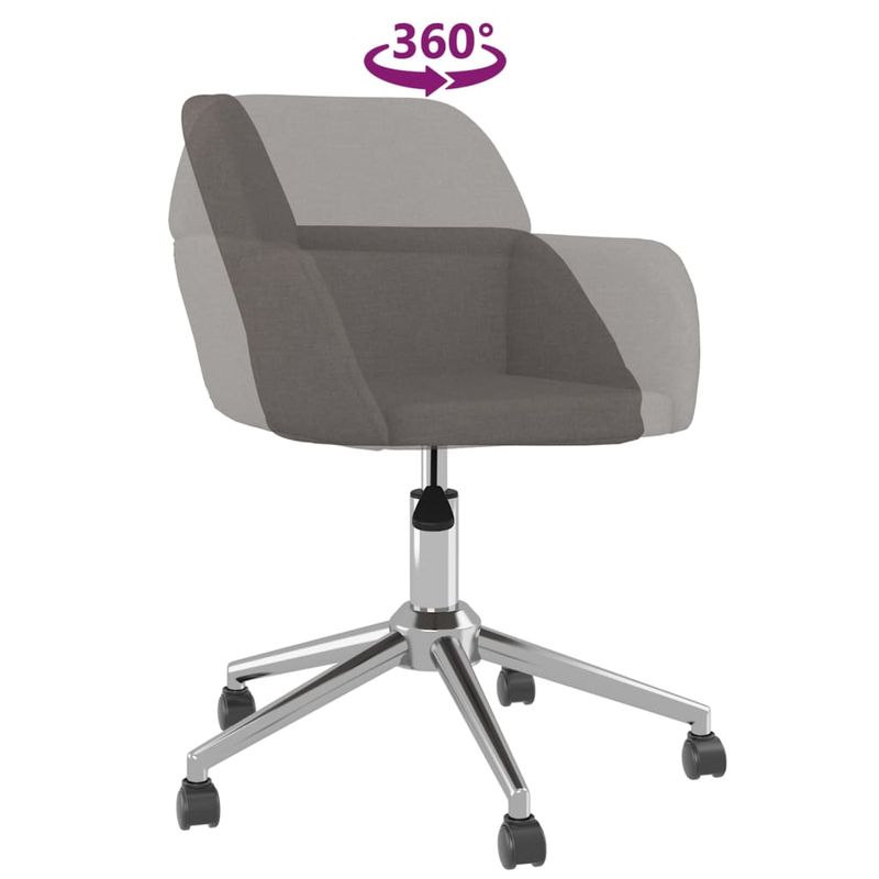 Casa si Gradina - Mobilier - Scaune si fotolii - Scaune - Scaune de bucatarie pivotante, 2 buc., gri inchis, textil - Infinity.ro