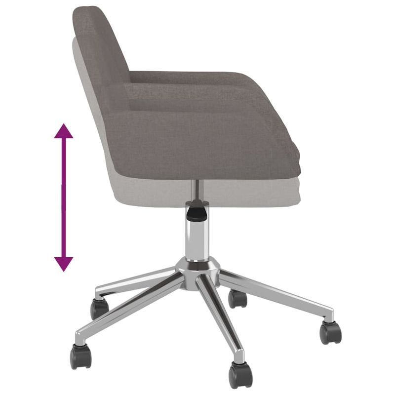 Casa si Gradina - Mobilier - Scaune si fotolii - Scaune - Scaune de bucatarie pivotante, 2 buc., gri inchis, textil - Infinity.ro