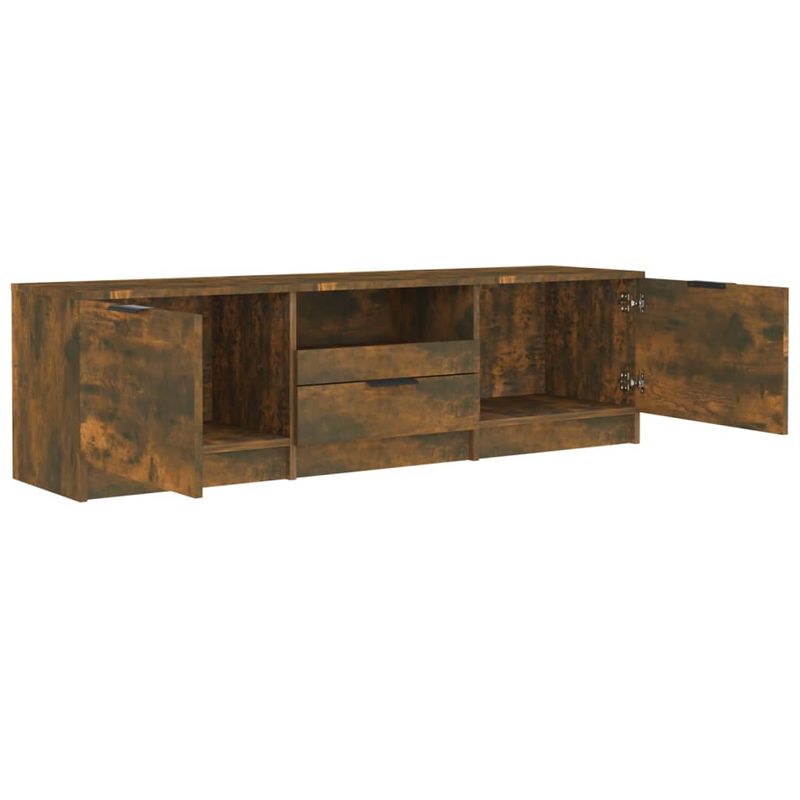 Casa si Gradina - Mobilier - Comode si corpuri - Comode - Comoda TV, stejar fumuriu, 140x35x40 cm, lemn prelucrat - Infinity.ro
