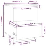 Casa si Gradina - Mobilier - Comode si corpuri - Noptiere - Noptiera, alb, 40x35x50 cm, lemn masiv de pin - Infinity.ro