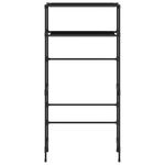 Casa si Gradina - Sanitare - Suporturi si accesorii baie - Suporturi baie - Suport depozitare 2 niveluri masina spalat negru 69x28x143cm - Infinity.ro