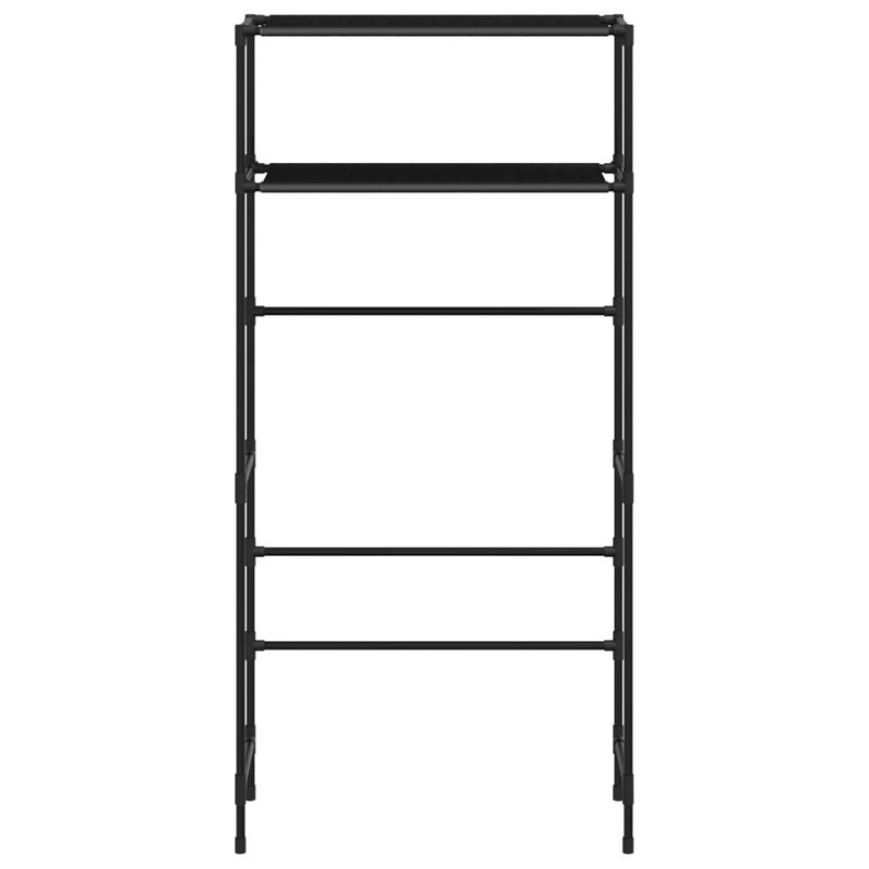 Casa si Gradina - Sanitare - Suporturi si accesorii baie - Suporturi baie - Suport depozitare 2 niveluri masina spalat negru 69x28x143cm - Infinity.ro