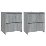 Casa si Gradina - Mobilier - Comode si corpuri - Comode - Servante, 2 buc, stejar sonoma gri, 70x41x75 cm, lemn prelucrat - Infinity.ro