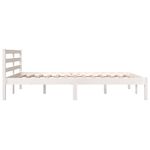 Casa si Gradina - Mobilier - Paturi si accesorii - Paturi - Cadru de pat mic single, alb, 135x190 cm, lemn masiv de pin - Infinity.ro