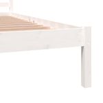 Casa si Gradina - Mobilier - Paturi si accesorii - Paturi - Cadru de pat mic single, alb, 135x190 cm, lemn masiv de pin - Infinity.ro