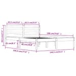 Casa si Gradina - Mobilier - Paturi si accesorii - Paturi - Cadru de pat mic single, alb, 135x190 cm, lemn masiv de pin - Infinity.ro
