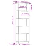 Casa si Gradina - Mobilier - Biblioteci si rafturi - Biblioteci - Biblioteca/Separator camera, alb, 51x25x163,5 cm lemn masiv pin - Infinity.ro