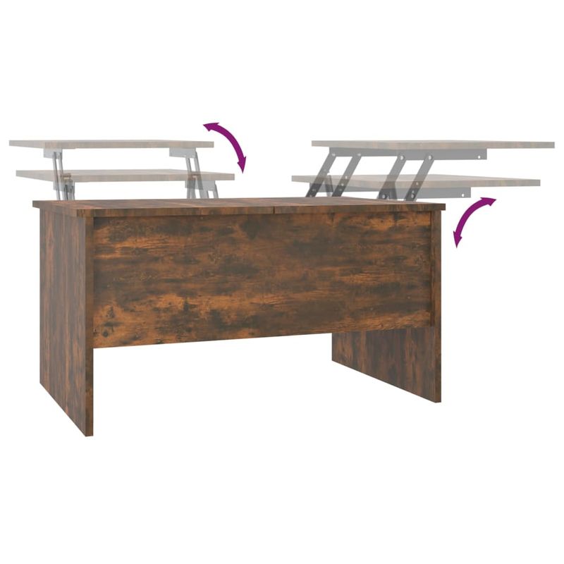 Casa si Gradina - Mobilier - Mese si birouri - Masute de cafea - Masuta de cafea, stejar fumuriu, 80x50x42,5 cm, lemn prelucrat - Infinity.ro