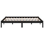 Casa si Gradina - Mobilier - Paturi si accesorii - Paturi - Cadru de pat mic single, negru, 140x190 cm, lemn masiv de pin - Infinity.ro