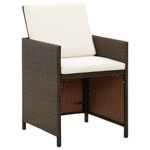 Casa si Gradina - Gradina si terasa - Mobilier exterior - Seturi mobila gradina - Set mobilier de exterior cu perne, 9 piese, maro, poliratan - Infinity.ro
