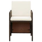 Casa si Gradina - Gradina si terasa - Mobilier exterior - Seturi mobila gradina - Set mobilier de exterior cu perne, 9 piese, maro, poliratan - Infinity.ro