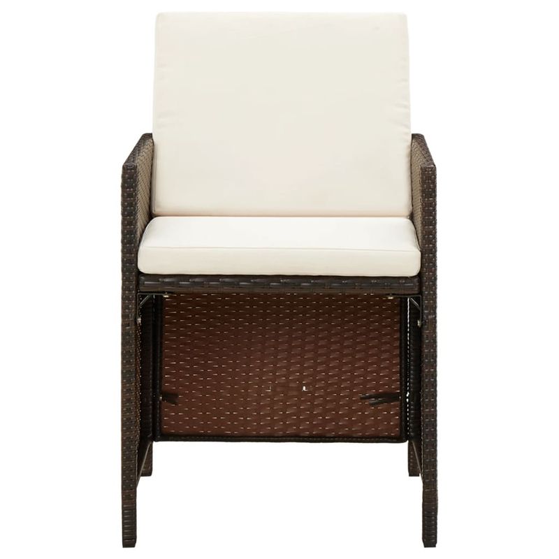 Casa si Gradina - Gradina si terasa - Mobilier exterior - Seturi mobila gradina - Set mobilier de exterior cu perne, 9 piese, maro, poliratan - Infinity.ro