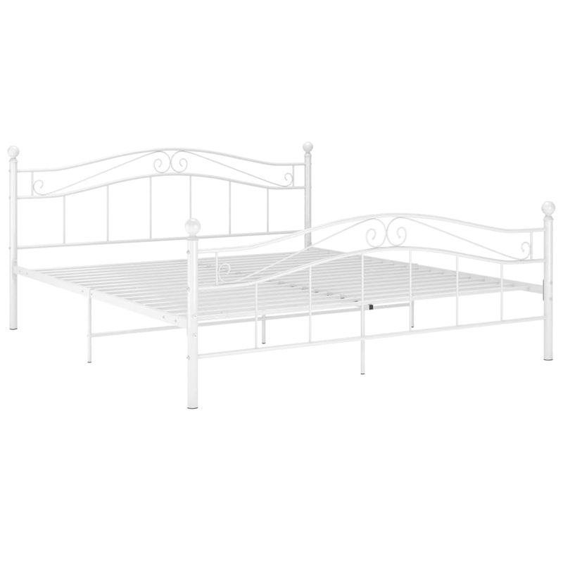 Casa si Gradina - Mobilier - Paturi si accesorii - Paturi - Cadru de pat, alb, 200x200 cm, metal - Infinity.ro