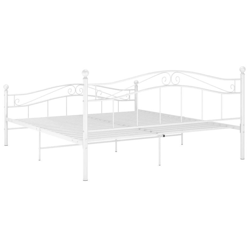 Casa si Gradina - Mobilier - Paturi si accesorii - Paturi - Cadru de pat, alb, 200x200 cm, metal - Infinity.ro