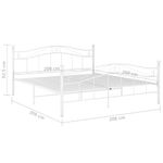 Casa si Gradina - Mobilier - Paturi si accesorii - Paturi - Cadru de pat, alb, 200x200 cm, metal - Infinity.ro