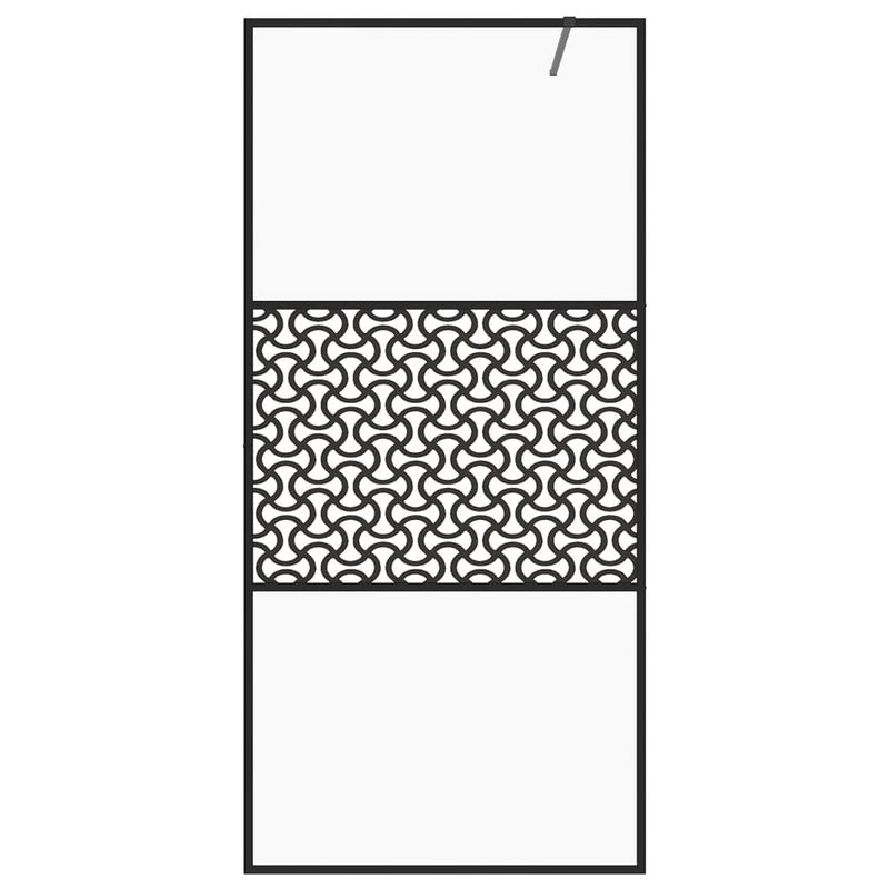 Casa si Gradina - Sanitare - Cazi si cabine de dus - Paravane si usi - Paravan de dus walk-in negru 80x195 cm sticla ESG transparenta - Infinity.ro