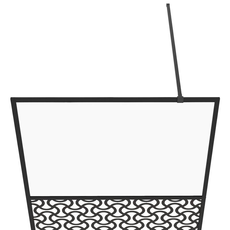 Casa si Gradina - Sanitare - Cazi si cabine de dus - Paravane si usi - Paravan de dus walk-in negru 80x195 cm sticla ESG transparenta - Infinity.ro