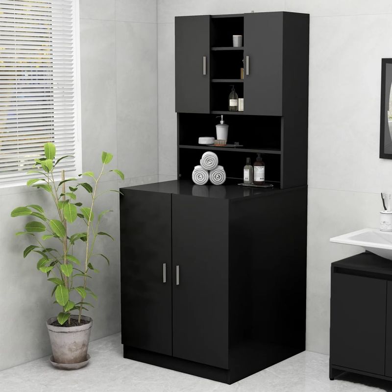 Casa si Gradina - Mobilier - Dulapuri si sifoniere - Dulapuri - Dulap masina de spalat, negru - Infinity.ro