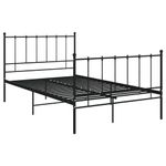 Casa si Gradina - Mobilier - Paturi si accesorii - Paturi - Cadru de pat, negru, 120x200 cm, metal - Infinity.ro