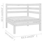 Casa si Gradina - Gradina si terasa - Mobilier exterior - Seturi mobila gradina - Set mobilier de gradina, 10 piese, alb, lemn masiv de pin - Infinity.ro
