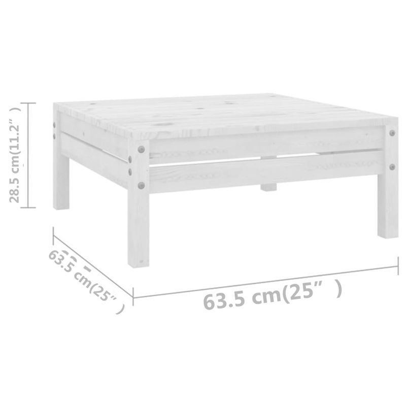 Casa si Gradina - Gradina si terasa - Mobilier exterior - Seturi mobila gradina - Set mobilier de gradina, 10 piese, alb, lemn masiv de pin - Infinity.ro