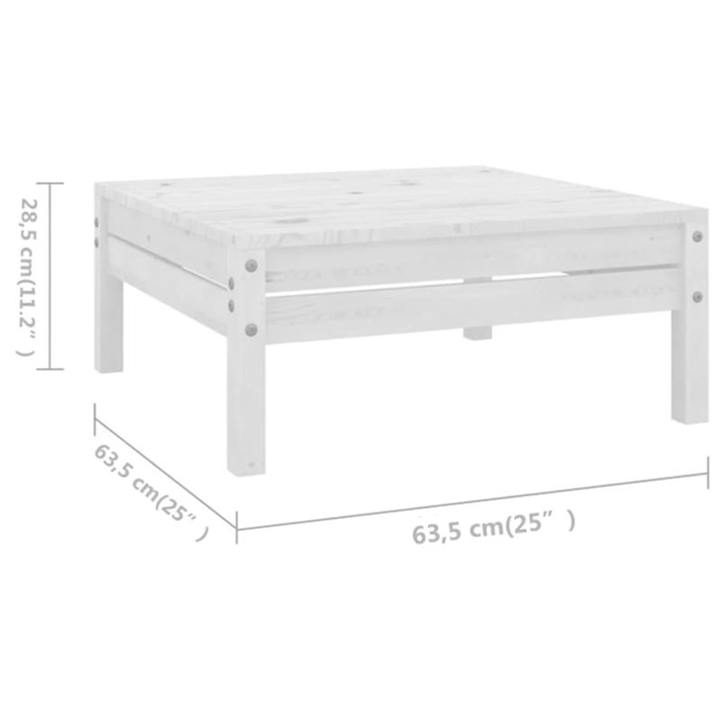 Casa si Gradina - Gradina si terasa - Mobilier exterior - Seturi mobila gradina - Set mobilier de gradina, 7 piese, alb, lemn masiv de pin - Infinity.ro