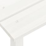 Casa si Gradina - Gradina si terasa - Mobilier exterior - Seturi mobila gradina - Scaun de gradina Adirondack cu masa, alb, lemn masiv de brad - Infinity.ro