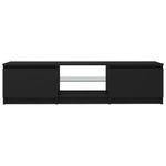 Casa si Gradina - Mobilier - Comode si corpuri - Comode - Comoda TV cu lumini LED, negru, 140x40x35,5 cm - Infinity.ro
