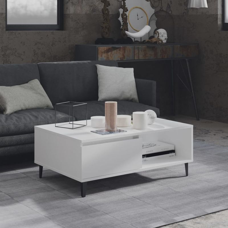 Casa si Gradina - Mobilier - Mese si birouri - Masute de cafea - Masuta de cafea, alb, 90x60x35 cm, PAL - Infinity.ro