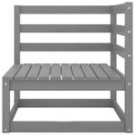 Casa si Gradina - Gradina si terasa - Mobilier exterior - Seturi mobila gradina - Set mobilier de gradina, 5 piese, gri, lemn masiv de pin - Infinity.ro