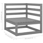 Casa si Gradina - Gradina si terasa - Mobilier exterior - Seturi mobila gradina - Set mobilier de gradina, 5 piese, gri, lemn masiv de pin - Infinity.ro