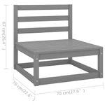 Casa si Gradina - Gradina si terasa - Mobilier exterior - Seturi mobila gradina - Set mobilier de gradina, 5 piese, gri, lemn masiv de pin - Infinity.ro