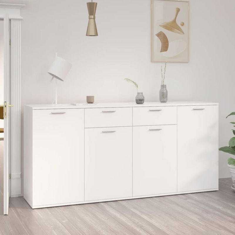 Casa si Gradina - Mobilier - Comode si corpuri - Comode - Servanta, alb, 160x36x75 cm, lemn prelucrat - Infinity.ro