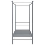 Casa si Gradina - Mobilier - Paturi si accesorii - Paturi - Cadru de pat cu baldachin, gri, 90x200 cm, metal - Infinity.ro