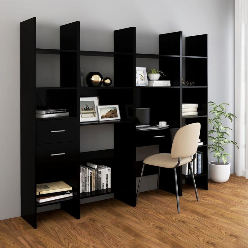 Casa si Gradina - Mobilier - Biblioteci si rafturi - Biblioteci - Biblioteca, negru, 60x35x180 cm, PAL - Infinity.ro