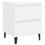 Casa si Gradina - Mobilier - Comode si corpuri - Noptiere - Noptiera, 2 buc., alb, 40x35x50 cm, PAL - Infinity.ro