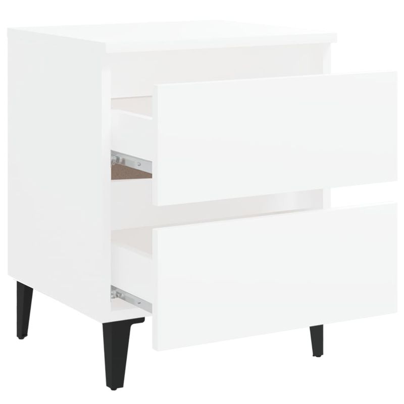 Casa si Gradina - Mobilier - Comode si corpuri - Noptiere - Noptiera, 2 buc., alb, 40x35x50 cm, PAL - Infinity.ro