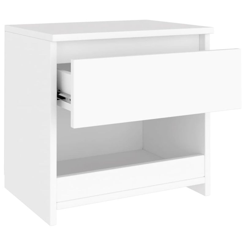 Casa si Gradina - Mobilier - Comode si corpuri - Noptiere - Noptiera, 2 buc., alb, 40x30x39 cm, PAL - Infinity.ro