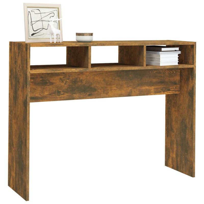 Casa si Gradina - Mobilier - Comode si corpuri - Console - Masa consola, stejar fumuriu, 105x30x80 cm, lemn prelucrat - Infinity.ro