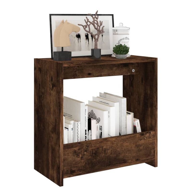 Casa si Gradina - Mobilier - Mese si birouri - Mese living - Masa laterala, stejar fumuriu, 50x26x50 cm, lemn compozit - Infinity.ro